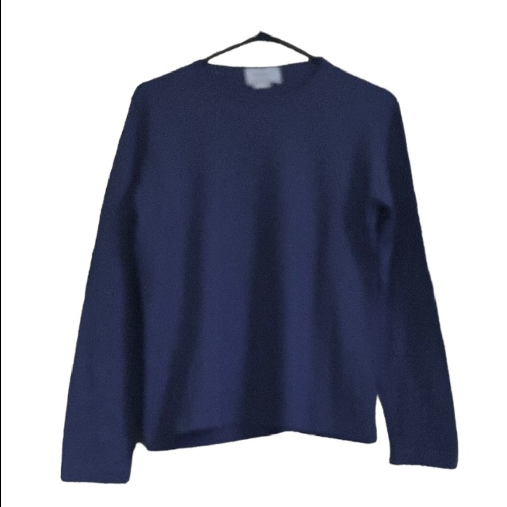 ANTONELLA Blue Wool Crewneck Sweater Sz L
